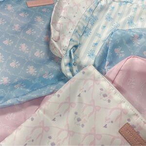 NWT Stoney Clover Lane high Tea Packing Cubes 7pc Set pink blue floral (b10)